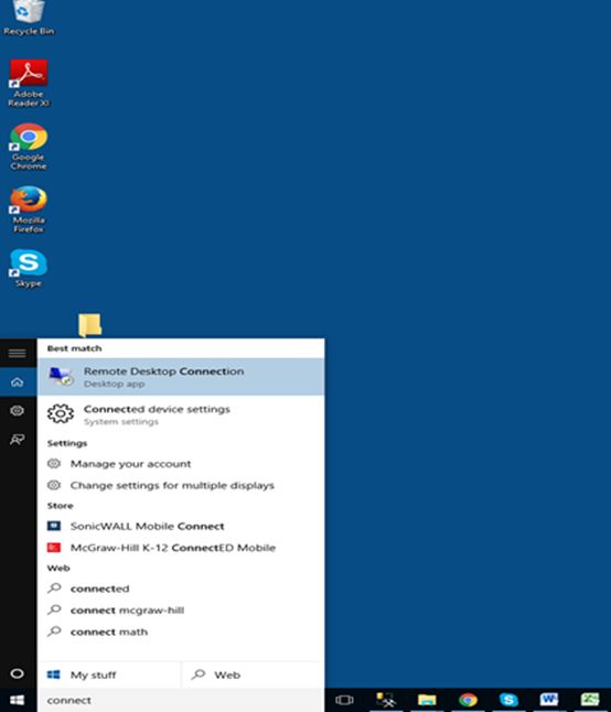 Remote Connection wizard